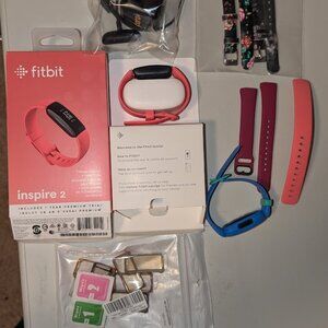 Fitbit Inspire 2 Fitness Activity Tracker + spare bands & extra tracker